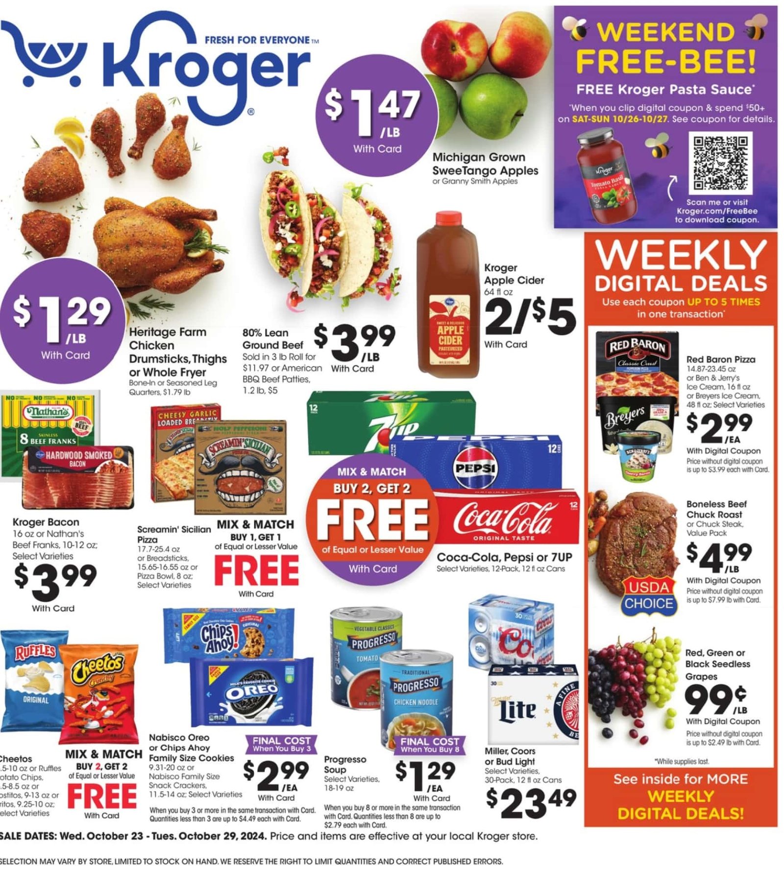 Kroger Weekly Ad 10 23 24 - Page 1